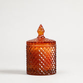 Alyona Amber Scented Candle Jar With Lid